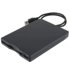 USB 플로피 디스크 리더 드라이브 외부 휴대용 1.44 MB FDD 디스켓 맥 윈도우 10 7 8 XP 비스타 PC 노트북 데스크탑용 3.5 인치, [01] Black, 1개