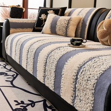 GHKO 극세사 따뜻하고 포근한 논슬립 쇼파패드 미끄럼방지 고급감 융털 사계절 공용 쇼파패드 4-5인용, 그레이, 1개