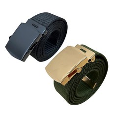 1+1 군용 벨트 전술 작업복 청바지 허리띠, 블랙+카키, 2개