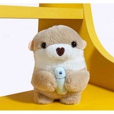 11cm 수달 봉제 인형 키링, 1개, 갈색