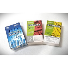 문교탄산분필 청 노 적 10입/갑 문교분필 탄산분필 칼라, 청색 10입/갑