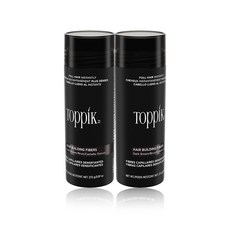 Toppik Hair Building Fibers 토픽 모발 커버 섬유 파우더 27.5g, 2개, 다크브라운 27.5g 2병