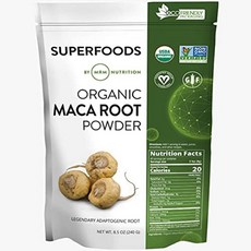 엠알엠 MRM Organic Maca Root Powder for Women 앤 Men USDA with, 1개, 241g