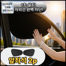 디오벨러 1초부착 차량 햇빛가리개, 2개, 앞좌석 블랙