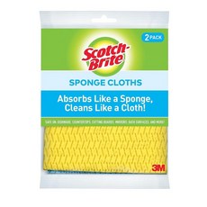 Scotch-Brite Stay Clean 스크러빙 행주 깨끗하게 헹구고 빠르게 건조 긁힘 방지 행주 2개