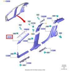 【JT福特原廠】FOCUS MK4 19- A柱飾板, 1個, 左邊(駕駛邊)
