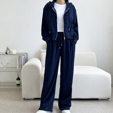 여자 여성 긴팔 바지 밴딩 팬츠 긴바지 후드 집업 운동 실내 홈웨어 트레이닝복 단체 야외 활동 산책 겨울