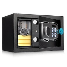 MUNBYN Biometric Fingerprint Safe with Alarm System 3-Way Access Lock Box with Electronic Keypad, MUNBYN Biometric Fingerprint S