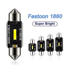 LED CSP 39MM C10W 36MM 41MM 1860 C5W 꽃줄 31MM 2X 캔버스 자동 전구 조명 신호 인테리어 램프, White