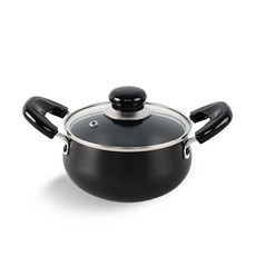 Brandless 국산 경질 냄비 16cm 양수(넓은부분이 크기)이며 라면냄비에 부적합, 1개, 블랙