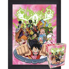 퍼즐피플 원피스 직소퍼즐 500피스 시리즈, 원피스 굳은 결의 500피스 액자포함(우드블랙), 퍼즐유액 포함, 1개