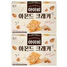 해태 아이비 아몬드크래커 저당 과자, 2개
