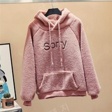 가을 겨울 두꺼운 따뜻한 코트 벨벳 캐시미어 여성 후드 스웨터