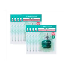 브링그린 징크테카 트러블 세럼 수딩 마스크 팩 10매, 10개입, 1개
