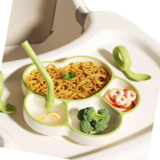 실리콘식기 아기 실리콘 흡착식판 유아식판, 오렌지