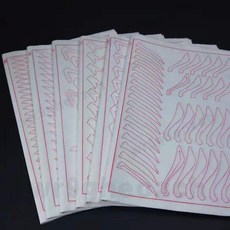 歐體楷書毛筆字帖 基本筆畫描紅字貼 書法練字帖 軟筆臨摹帖紙 兒童字帖, 1個, 基本筆畫30張