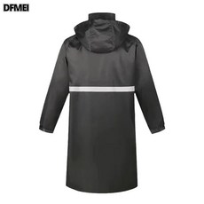 DFMEI 長款風衣戶外成人雨衣全身暴雨男士連體加厚防汛男女巡邏保安雨披