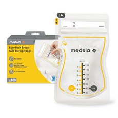 Medela Easy Pour 모유 보관 가방 200개 7온스/210ml 일회용 누출 방지 빠른 냉동 모유 보호 재활용 가능 및 BPA 프리