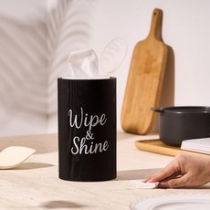 고피카 나무 소독 물티슈 디스펜서 주방 농가 조리대 정리함 보관 용기 블랙, white