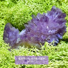 土桑精品 格雷羅糖心紫水晶簇0103-17號 墨西哥紫水晶 能量淨化 居家擺飾, 1個