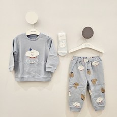 [백화점/아울렛] 압소바 【봄 가을 상하복 】 푸트 상하 단말 세트 블루 (AY713003) 354280