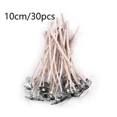 왁스 칠한 면 양초 심지 세트 원래 무연 사전 스탠드 도구가있는 간장 코어 만들기 용품