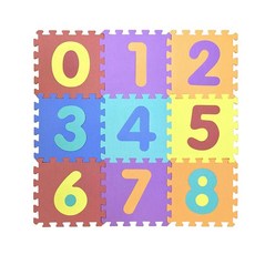 두께 약 14mm EVA 퍼즐 매트 숫자 시리즈 바닥 난방 대응 포름알데히드 9매 세트 약 30×30×두께 1.4cm 27-061