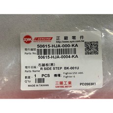 三陽正廠 HJA 右踏板 (黑) Fighter 6