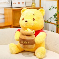 蜂蜜小熊公仔 毛絨玩具 可愛玩偶, 1個, 蜜罐維尼熊【蜂蜜款】,35釐米【精緻小巧】