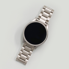 Womans 9999 適用Galaxy Watch4/5 皮革米蘭尼斯編織單圈錶環錶帶+保護殼套組, Watch4 硬式邊框(星光色) 40mm, 11號. 金屬錶帶(星光色) 20mm