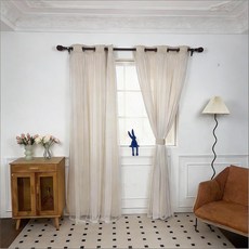 INLINAS 얇은 오버레이가 있는 민트 암막 커튼 - 그로밋 열 및 소음 감소 패널 침실 및 거실용 조명 차단 및 에너지 절약 132.1 x 160cm(52 x 63인치)