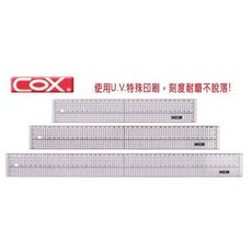 富福里 COX 鋼邊尺 CD1001 方眼壓克力切割直尺 100cm，精準測量，安全切割, 1個