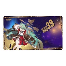 Hatsune Miku 初音未來 超大桌墊 16週年限定 滑鼠墊 官方授權正版, Black, 1個