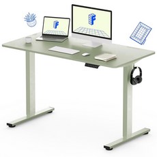 FlexiSpot 전동 모션데스크 EF1 컴퓨터책상 높이조절책상 A/S 5년 높이690-1100mm 학생책상 낮은 높이 사무실책상 게이밍책상, 그린