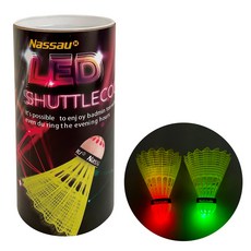 낫소 나이론 LED 셔틀콕 2개입 NSC-NL02 배트민턴 용품