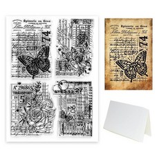 Enjoy Myself 빈티지 운송 티켓 투명 실리콘 스탬프 DIY 스크랩북 카드 제작 및 사진 앨범 장식용, Transport