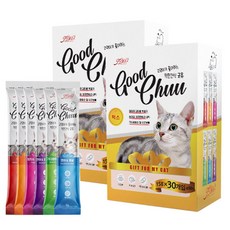 굿츄 고양이 짜먹는 고양이 간식, 60개, 15g, 믹스