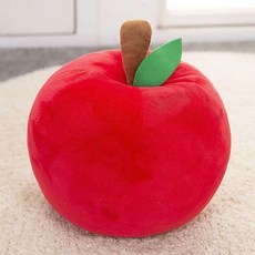 蘋果造型抱枕 毛絨玩具 公仔靠墊 水果玩偶娃娃 聖誕節主題, 紅蘋果,13CM