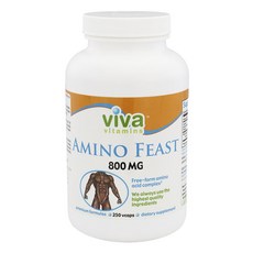 viva vitamins 多元胺基酸補充素食膠囊 800mg, 1罐, 250顆