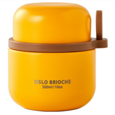 오슬로 브리오슈 스테인리스 스틸 316 보온 보냉 푸드자, COLOR  (옐로우), 300ml, 5개