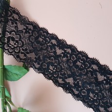 dklace 스판레이스모음 / 레이스 0002 폭 6cm 자가드, 블랙, 5개