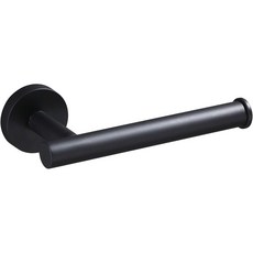USHOWER 무광 휴지걸이 스테인리스 벽걸이 롤홀더 욕실 인테리어용, 블랙, 1개