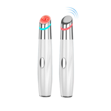 Kiboer 눈가 마사지기 립 가용 가능 온열케어 진동 광선 케어 USB충전식, Kiboer-176(화이트)