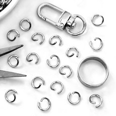 두꺼운 오링 지름 8mm 두께 1.2mm O링 연결 고리, 100개, 실버