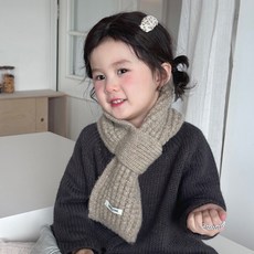 아기 유아 키즈 와플 니트 머플러 목도리