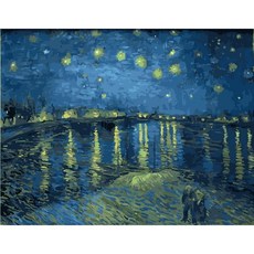 모모픽스페인팅 DIY명화그리기 60x75cm, WP12 고흐 아를의별밤