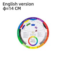 색상표 컬러 가이드 샘플 색상환 보색대비 조색표 영문판, 14cm 색상 카드 영어버전, 1개, 기본 색상
