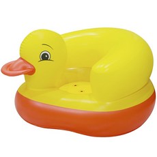 台灣熱銷 台灣爆款嬰幼兒坐椅精靈鼠多功能兒童座椅BB寶寶沙發嬰兒充氣學坐椅吃飯餐椅靠背椅, *普通小黃鴨