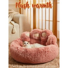 고급 대형 숨숨집 방석 강아지 고양이 겨울 리틀몬스터 M 50cm 3.5kg, 1개
