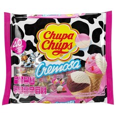 Chupa Chups Cremosa Lollipop Asso Chupa Chups Cremosa Lollipop Assortment 2 Ice Cream Flavors Indi, 297g, 1개, Cremosa Assorted Flavors